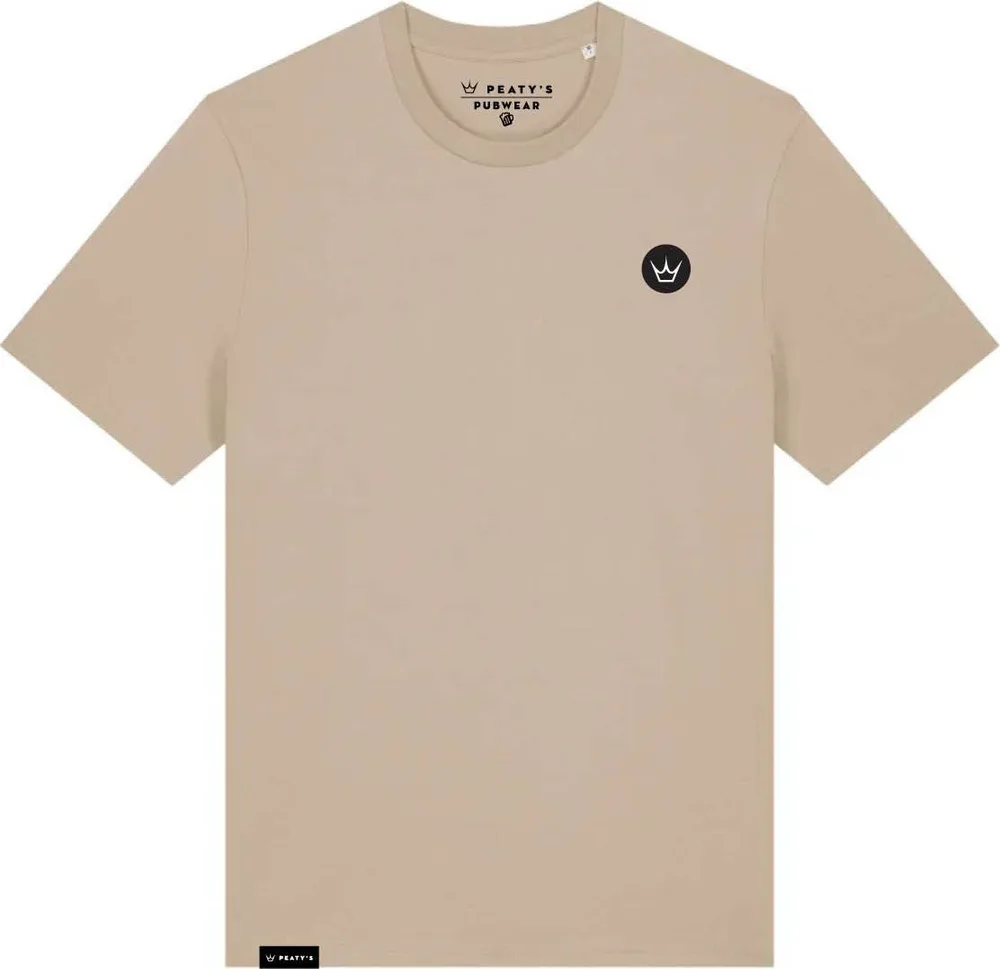 Tričko s krátkym rukávom Peaty's Pubwear Embroidered Crown Desert Dust