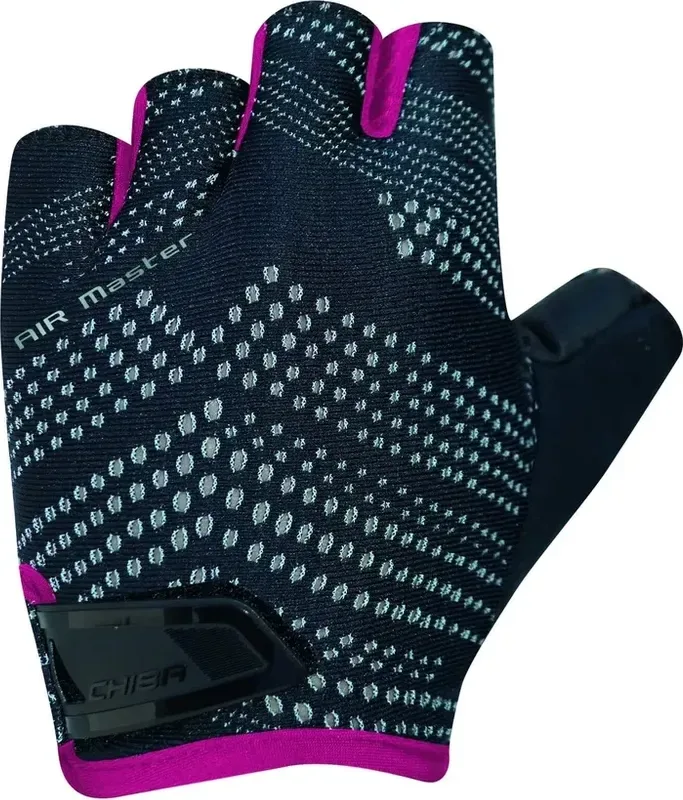 Chiba Cyklistické rukavice Air Master PINK M, Čierna/Ružová