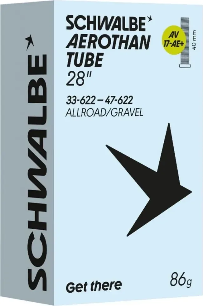 Duša AV17-AE+ (33/47-622) 28x1.30–1.85 AV 40mm Aerothan 86g