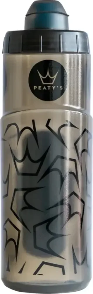 Fľaša Peaty's x Fidlock Lockin Logo Smoke 600 ml