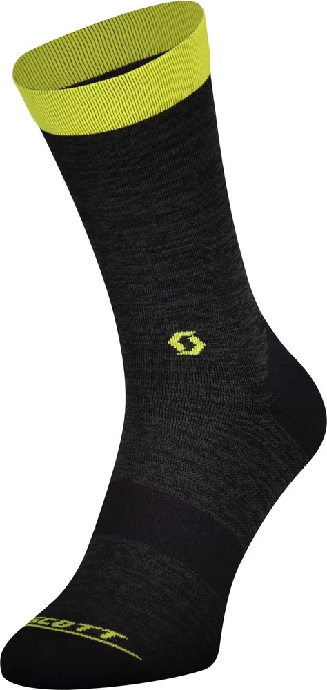 Ponožky Scott Trail Crew, Dark Grey/Sulphur Yellow