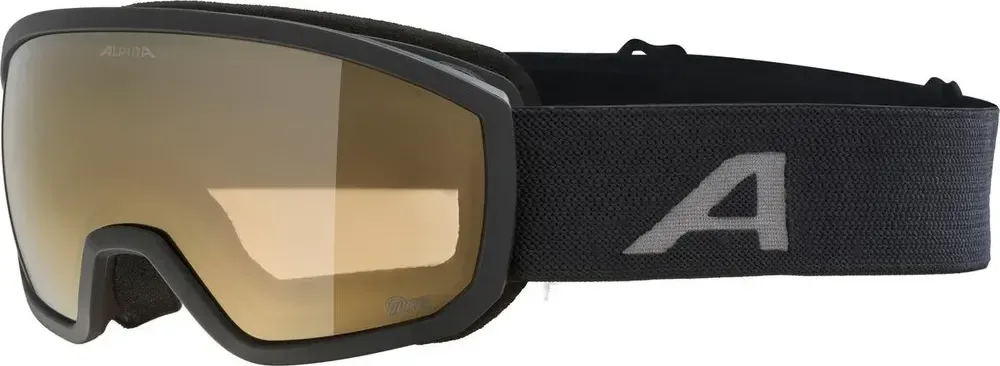 Alpina juniorské lyžiarske okuliare Scarabeo JR. black matt Q-LITE gold