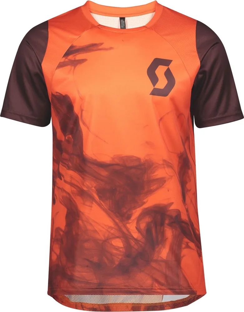 Pánsky dres Scott Trail Vertic, krátky rukáv, Orange Pumpkin/Maroon Red