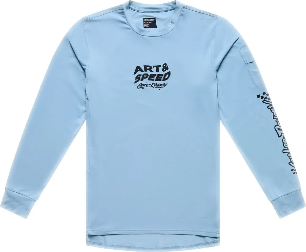 Pánsky dres s dlhým rukávom TLD Ruckus Ride Tee Waves Dawn Blue
