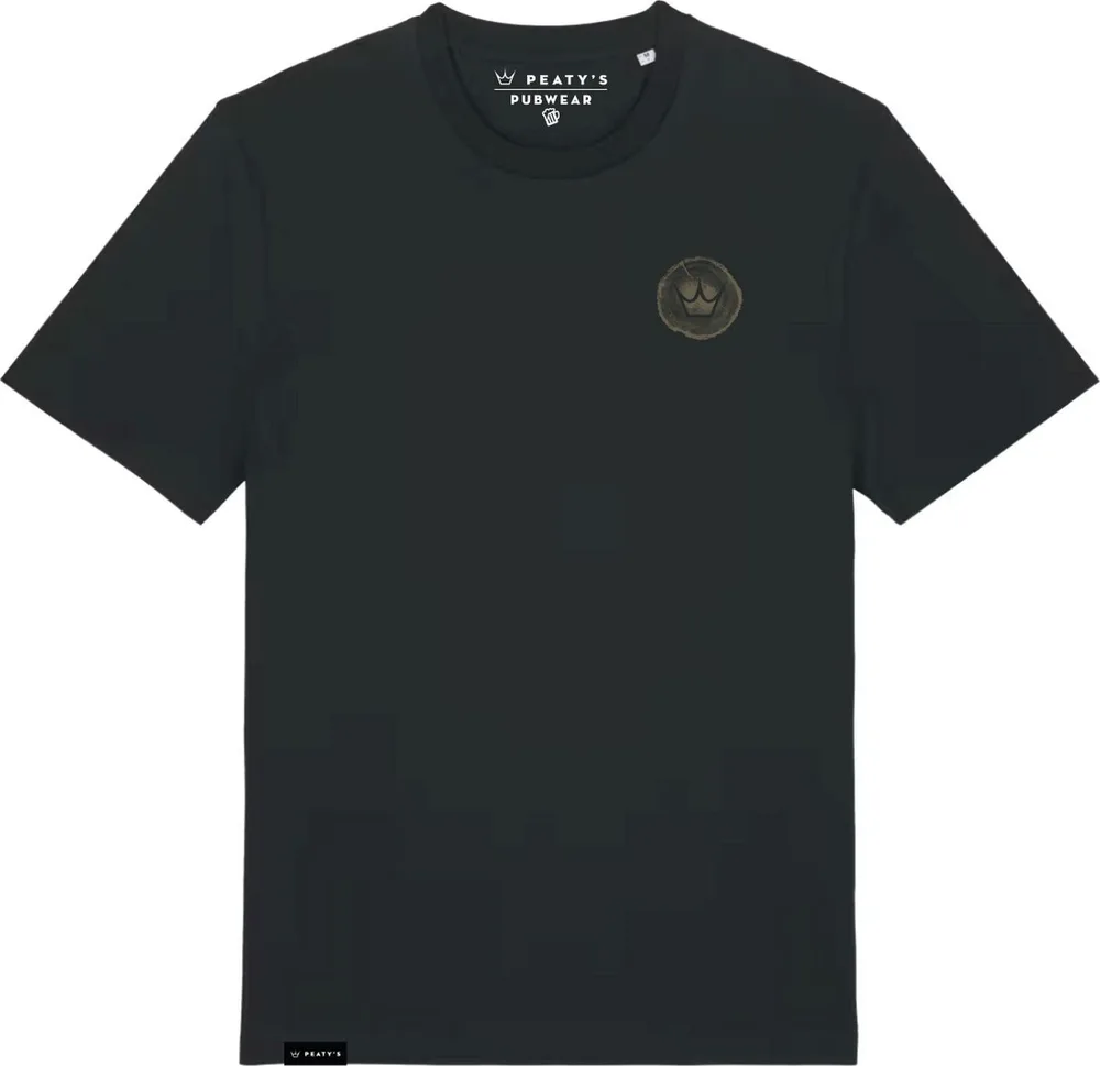 Tričko s krátkym rukávom Peaty's Pubwear Trail Build Crew / Black