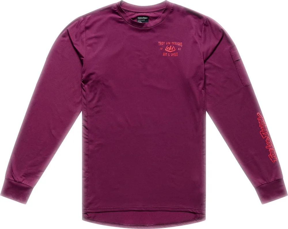 Pánsky dres s dlhým rukávom TLD Ruckus Ride Tee Lockdown Sangria
