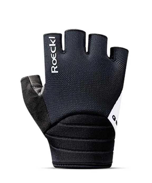 Roeckl cyklistické rukavice Itamos 3, čierno-biele ( black/white )