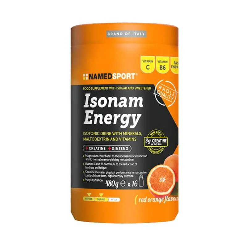 Nápoj ISONAM ENERGY+3g kreatín pomaranč 480g
