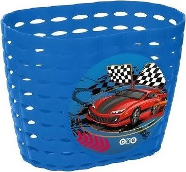 Košík predný plast, detský, modrý, motív