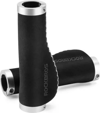 Rukoväť RockBros Ergogel koža, skrutkovacia, 131mm, čierna