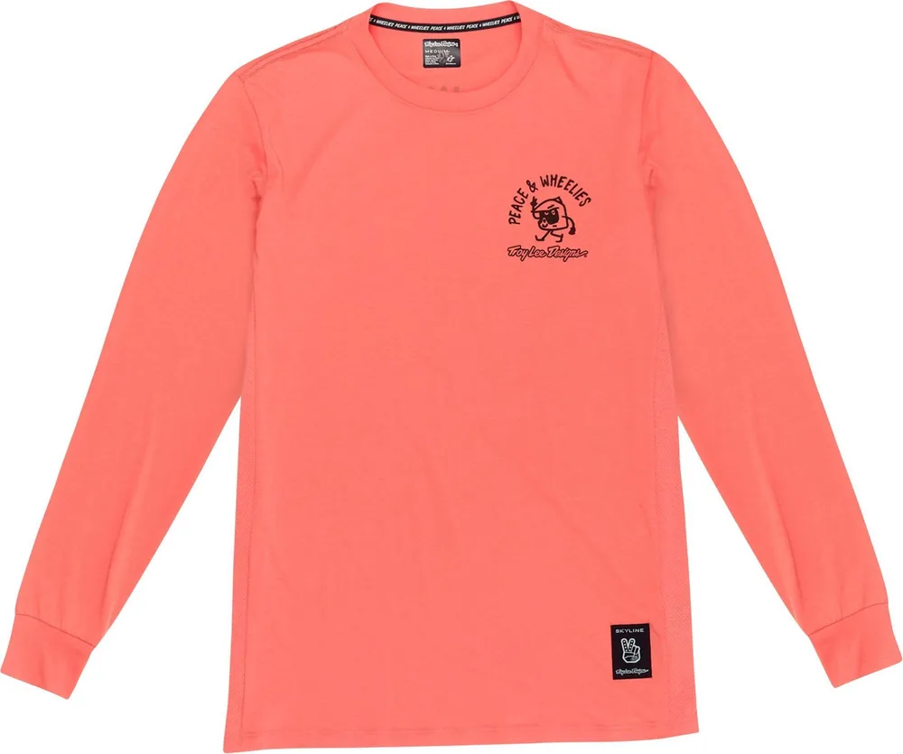 Detský dres s dlhým rukávom TLD Skyline Ride Tee P&W Melon