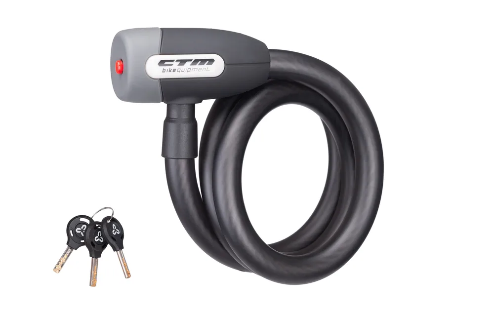 Zámok špirálový CTM CABLE, 15x1000mm