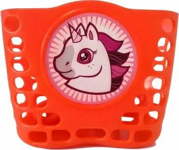 Košík predný plast, detský, červený, motív