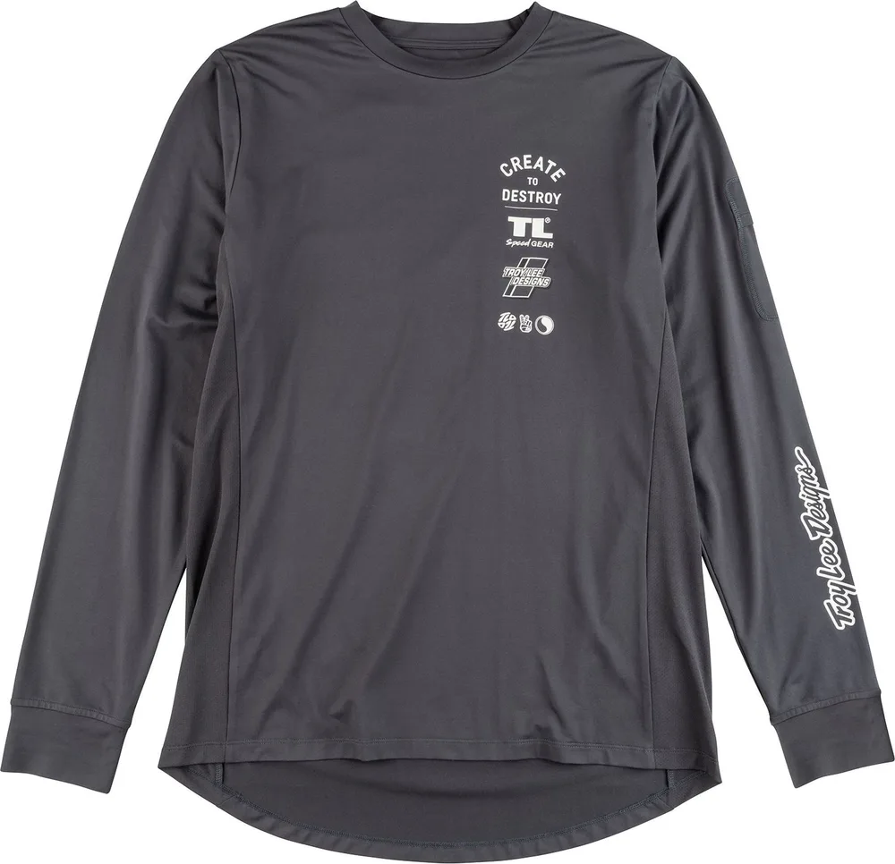 Dres s dlhým rukávom TLD Ruckus Ride Tee Destroy Carbon