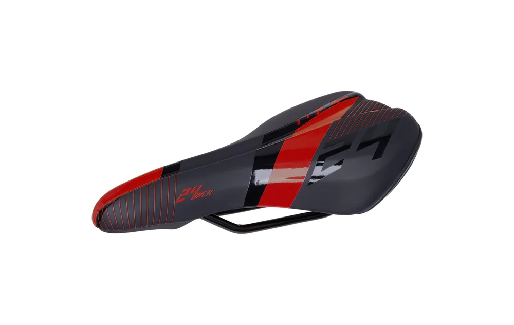 Sedlo CTM detské Willy, čierne, tmavo- červený pásik, 24''