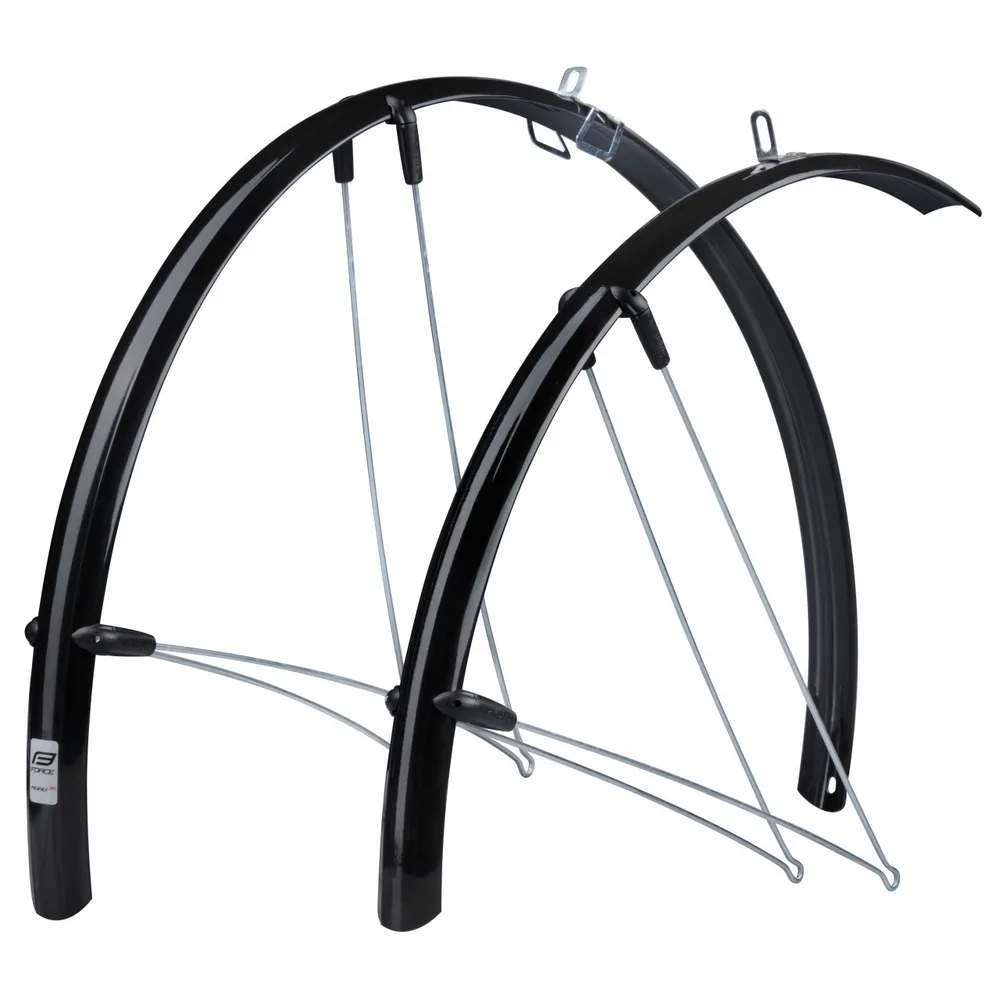 FORCE blatníky 36 Aluflex 28" cestné XL + vzpery, čierne