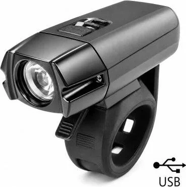 Svetlo predné MPB dióda Cree XPG-R5,400 Lm,USB nabíjanie, s USB káblom. V cene výrobku je zahrnutý recykl.pop.pre SR v sume 0,12