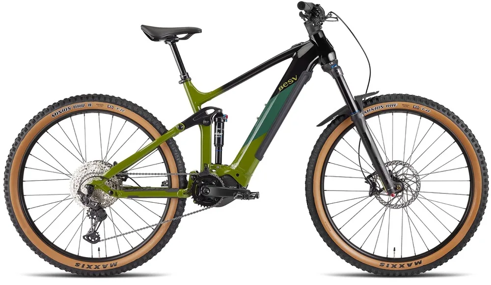 BESV Horský elektrobicykel TRS 160 1.1 2026 S, Čierna/Zelená