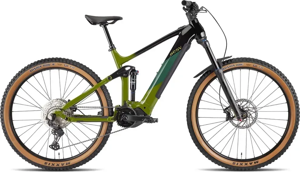 BESV Horský elektrobicykel TRS 160 1.1 2026 S, Čierna/Zelená