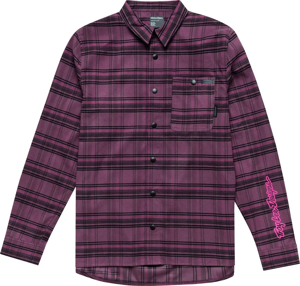 Košeľa TLD Grind Flannel Plaid Deep Purple