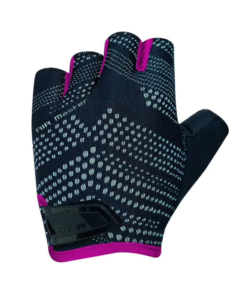 Chiba Cyklistické rukavice Air Master PINK S, Čierna/Ružová