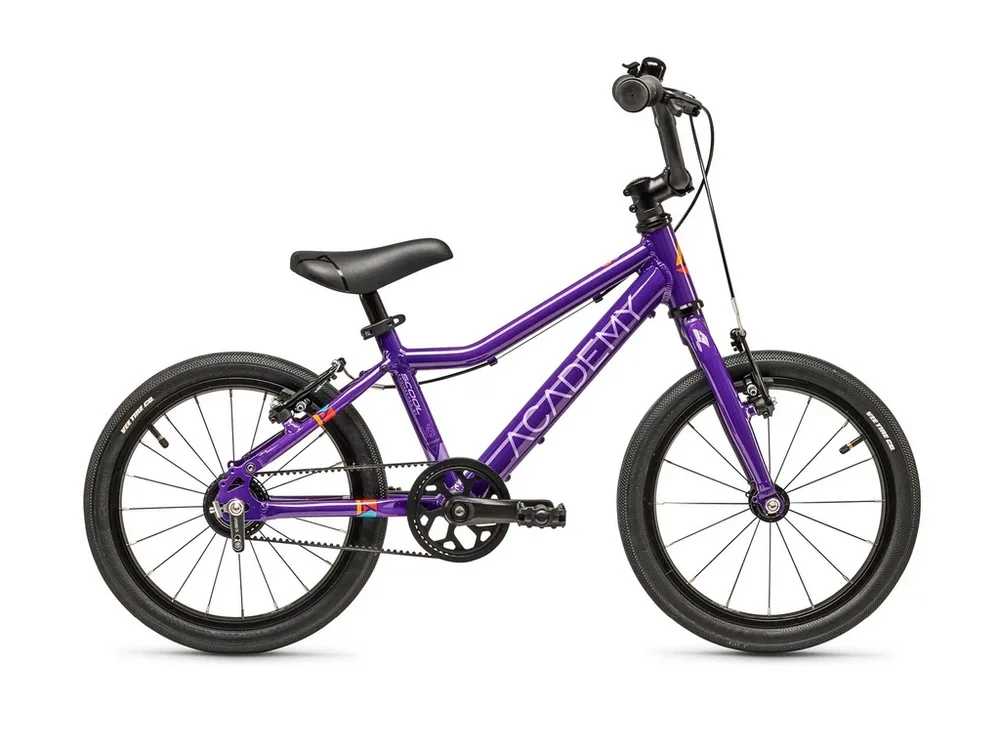 ACADEMY Detský bicykel Grade 3 Belt 16" 2025 Fialová, Žltá/Modrá/Fialová