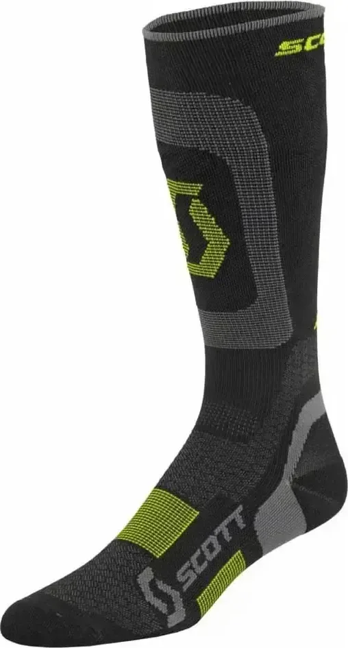 Ponožky Scott Compression, Black/Neon Yellow