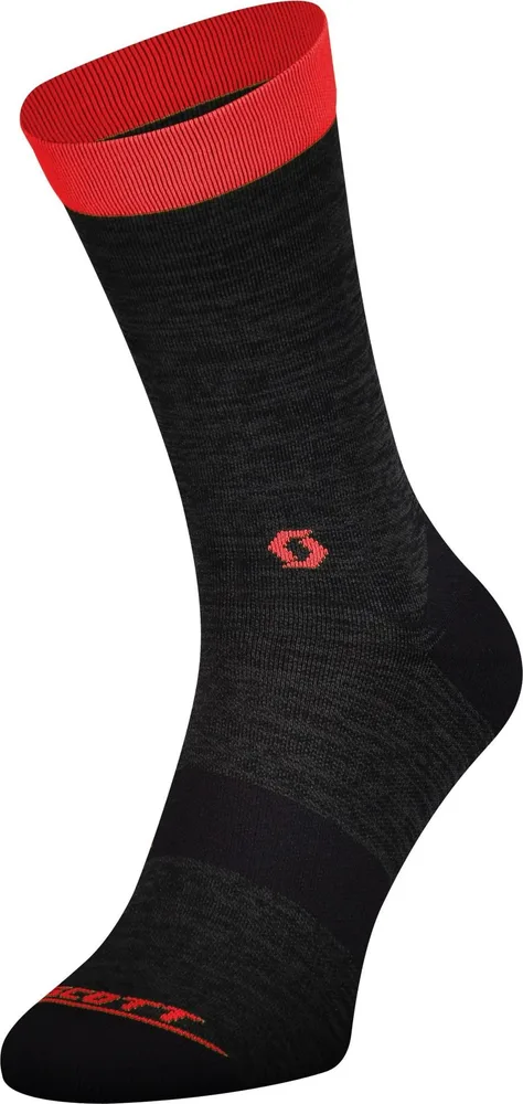 Ponožky Scott Trail Crew, Dark Grey/Fiery Red