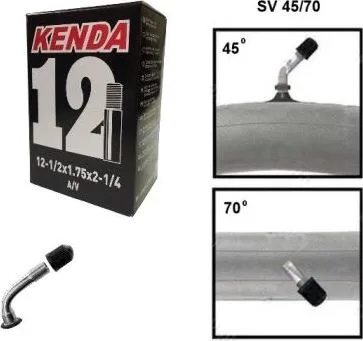 Duša Kenda 12 1/2x1,75x2 1/4 (203x47/62) zahnutý A/V ventil, v krabičke
