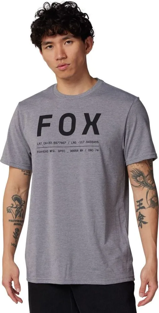 Pánske funkčné tričko Fox Non Stop Tech, krátky rukáv, Heather Graphite