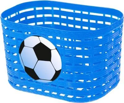 Košík predný plast, detský, modrý motív lopta