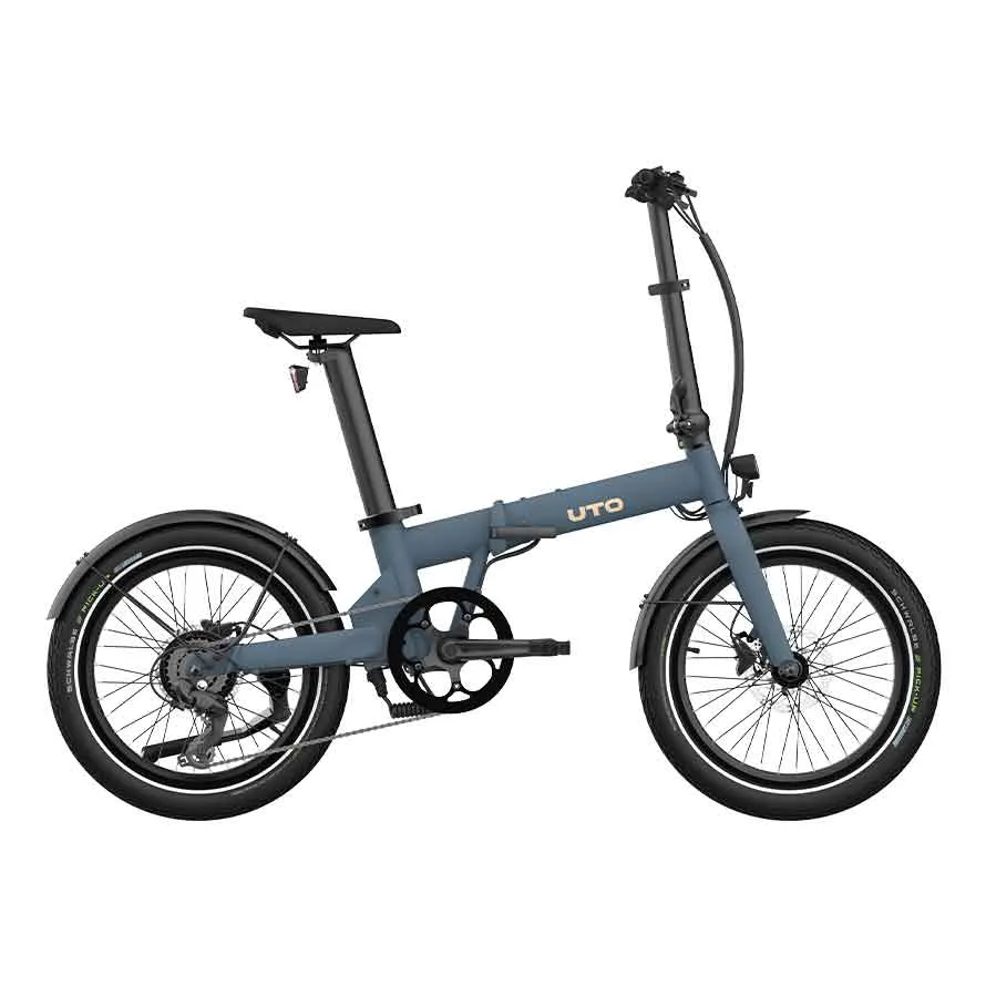 UTO Skladací elektrobicykel OG20-500 Wh 2025 Ocean Blue, Čierna/Zelená/Modrá