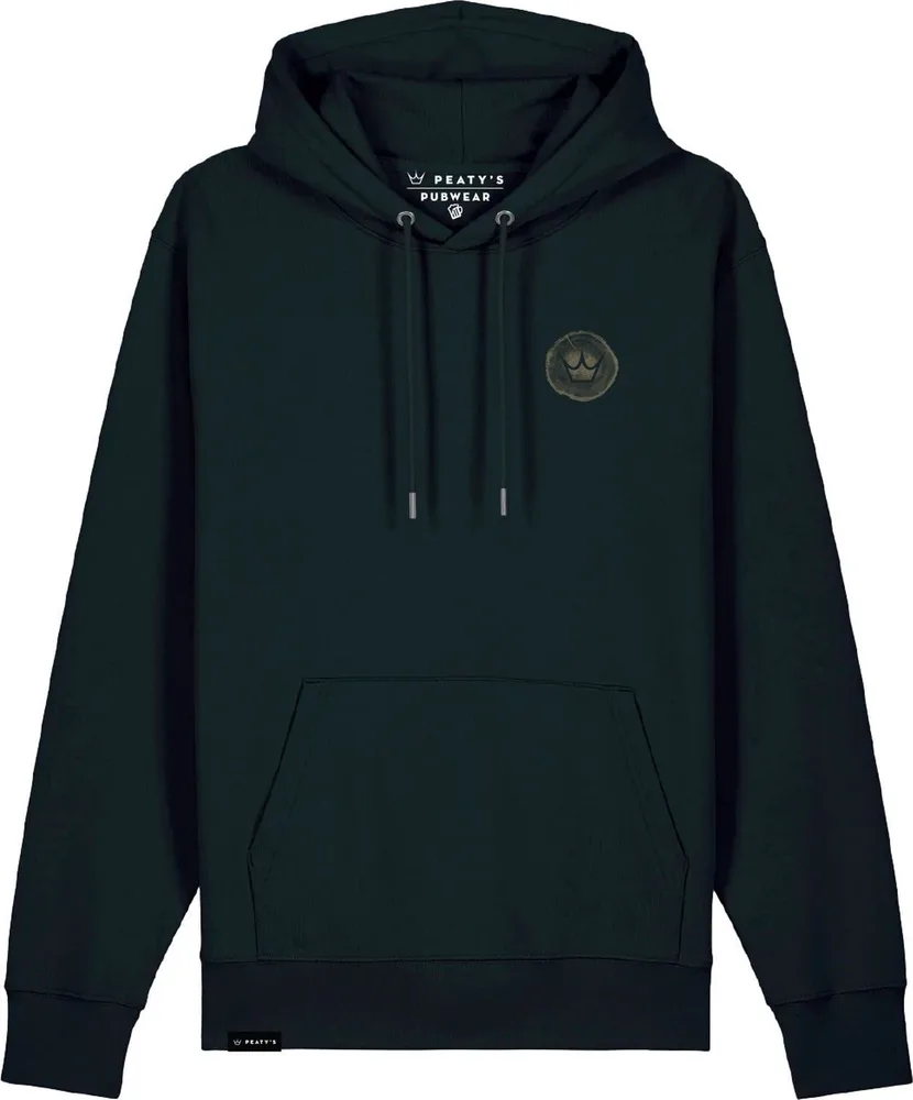 Mikina s kapucňou Peaty's Pubwear Trail Build Crew / Black