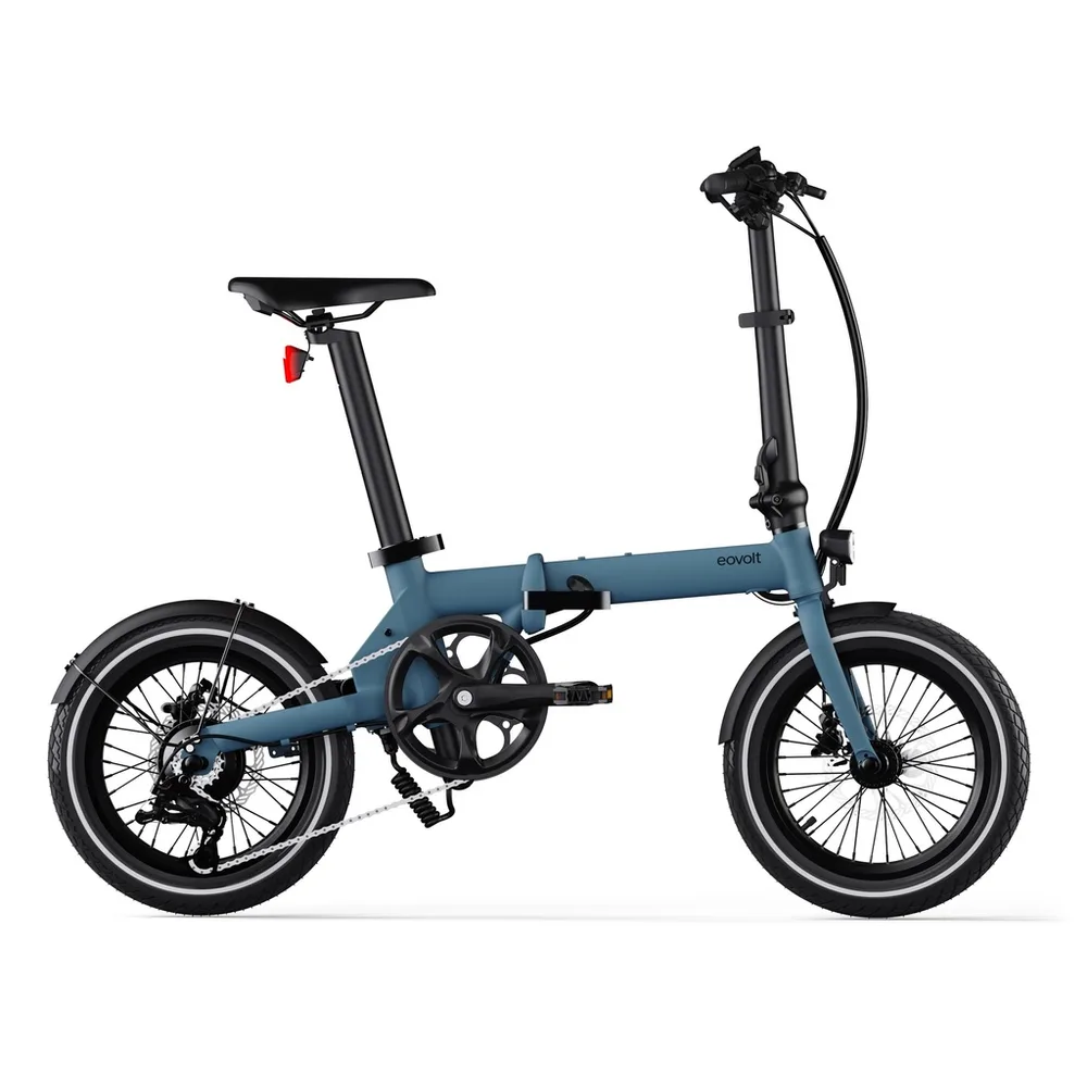 EOVOLT Skladací elektrobicykel Morning 16" V3 2025 Modrá, Čierna/Zelená/Sivá/Modrá