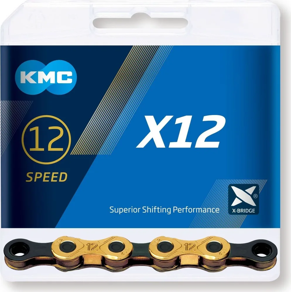 Reťaz KMC X12 Gold/Black Ti-N, 12 Speed