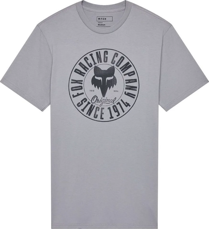 Pánske tričko Fox Emblem Premium, krátky rukáv, Steel Grey