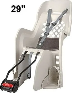 Sedačka det.zadná Joy 29 na sedl.trubku,krémovo/tm.sivá