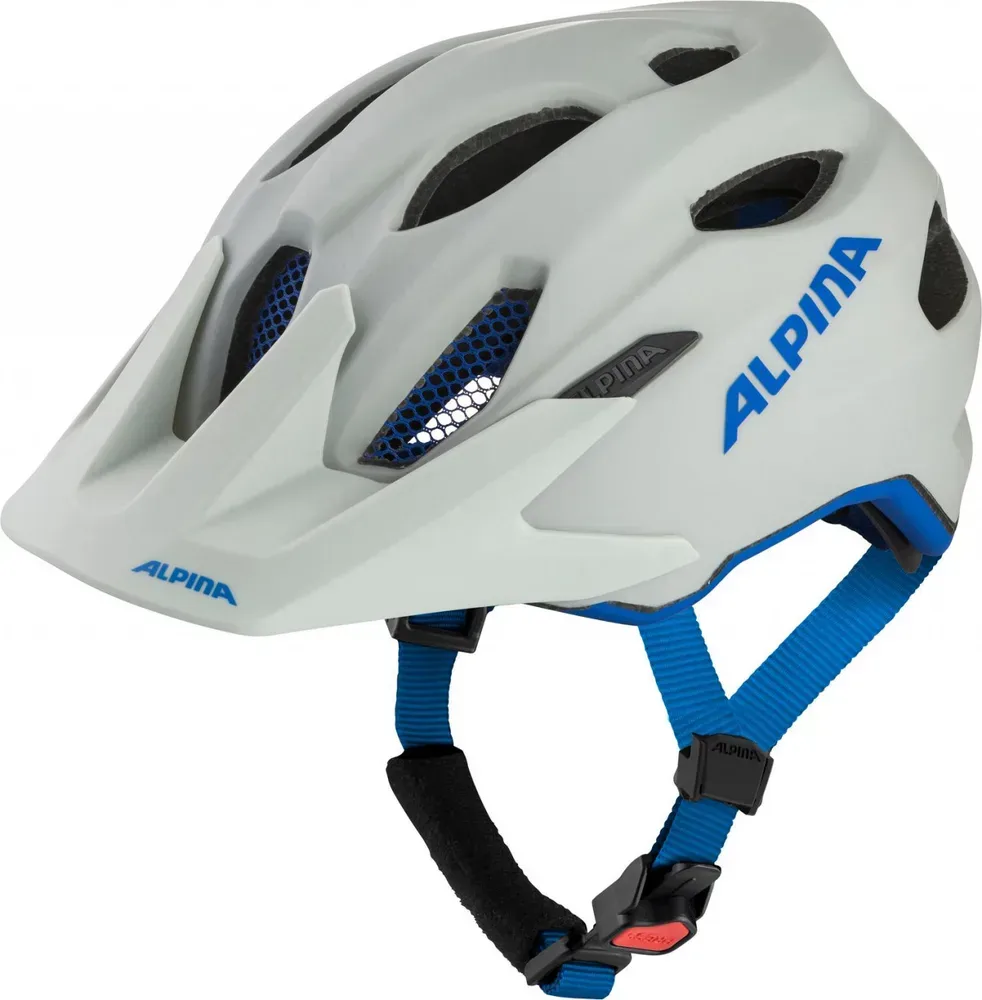 ALPINA Cyklistická prilba Carapax JR šedo-modrá matná