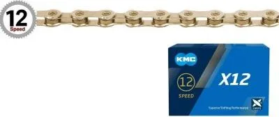 Reťaz KMC X-12, 1/2 x 11/128,zlatá, 12 kolo