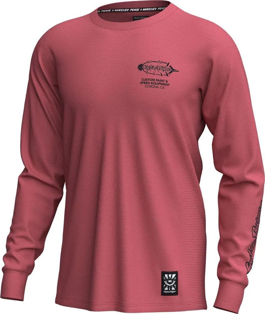 Pánsky dres s dlhým rukávom TLD Skyline Ride Tee Feathered Ember Red