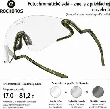Okuliare Rockbros, fotochromatické, bezrámikové, dymové