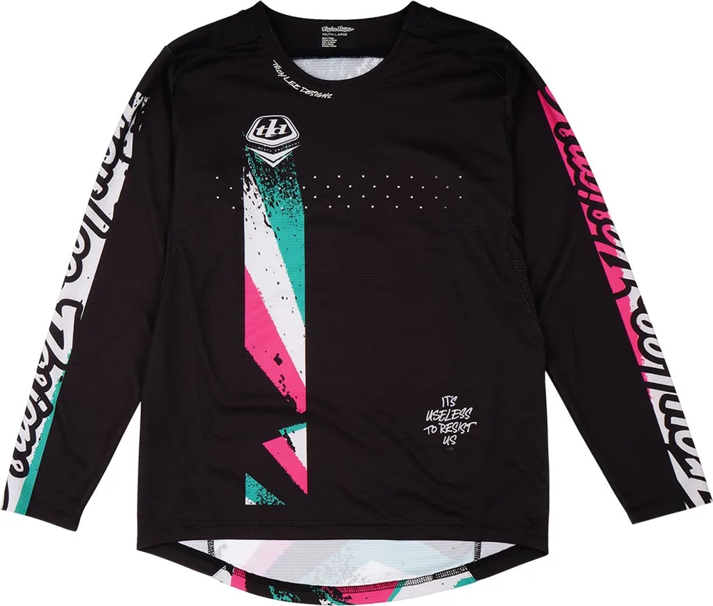 Detský dres s dlhým rukávom TLD Sprint Full Pull Black