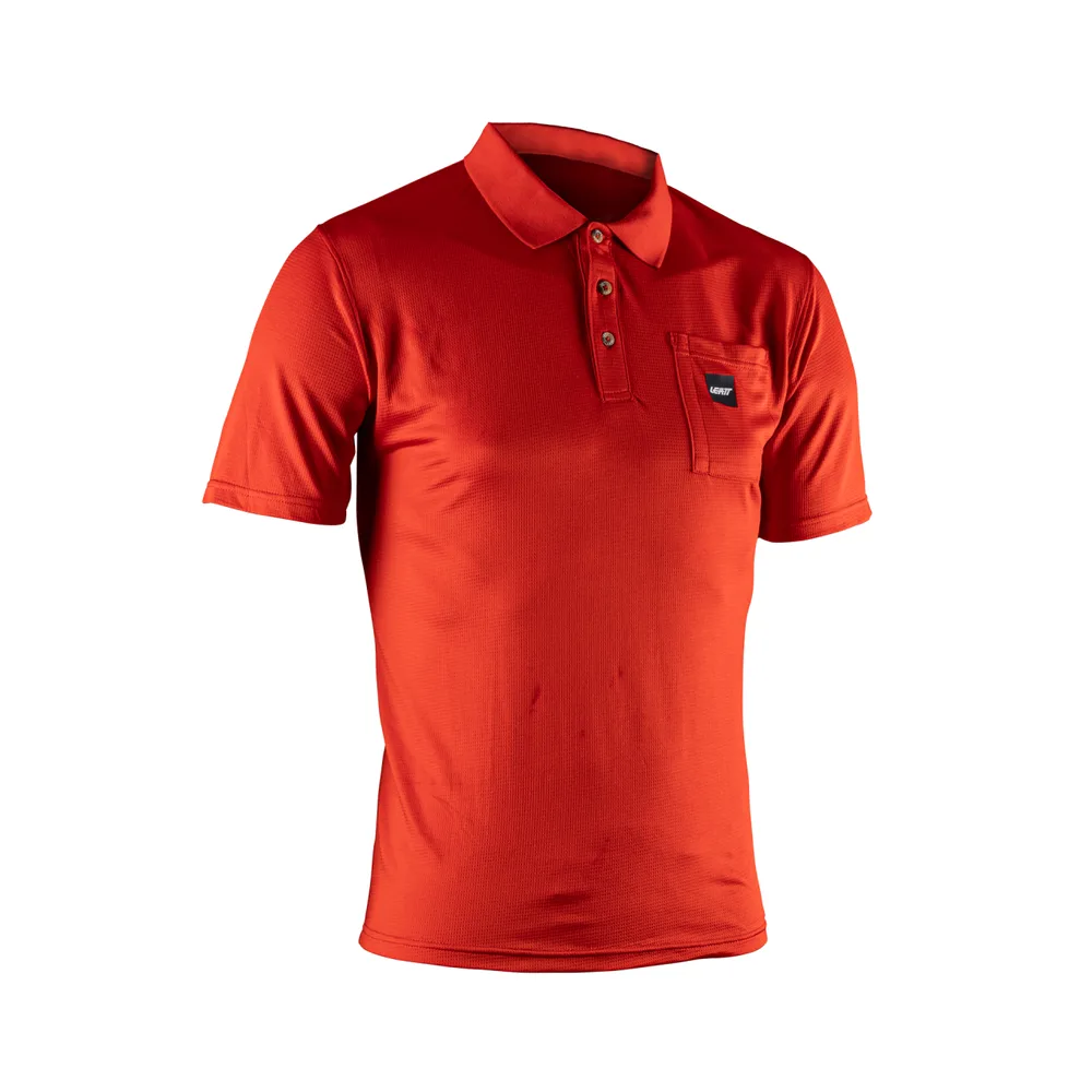 LEATT Polo tričko Team krátky rukáv, Chili Red