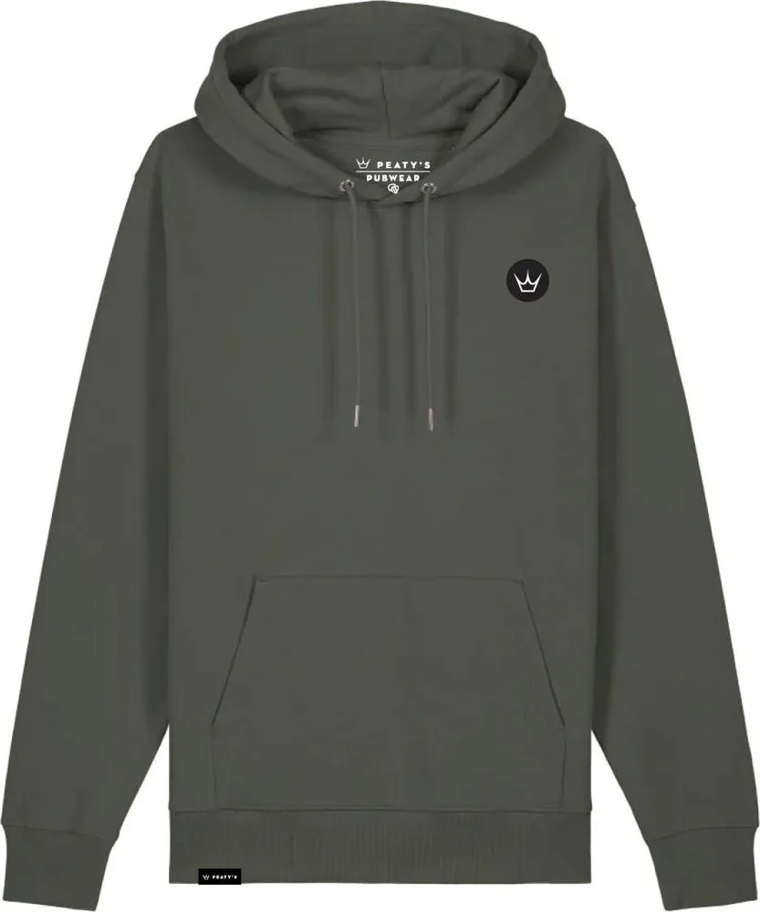 Mikina s kapucňou Peaty's Pubwear Embroidered Crown Khaki
