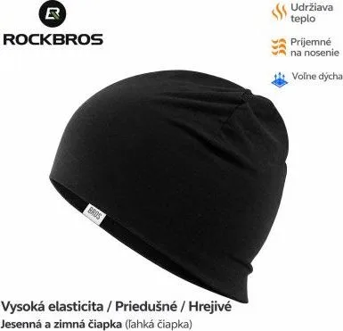 Funkčná cyklistická čiapka RockBros, čierna