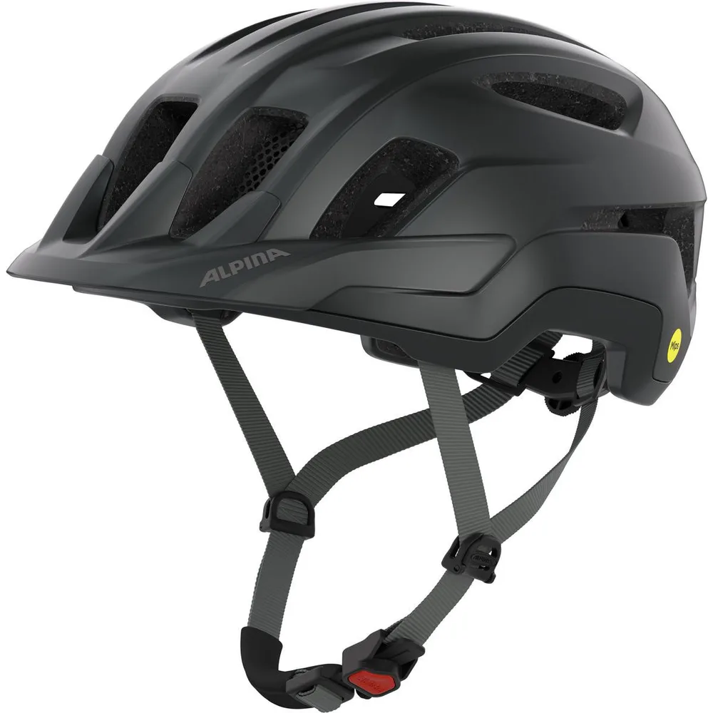 ALPINA Cyklistická prilba PARANUS MIPSčieno-sivá (black-mid grey matt)