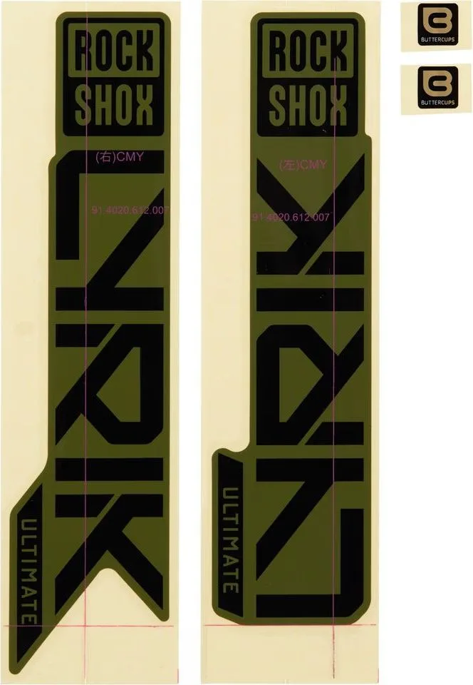 Nálepky RockShox Lyrik ULT 27/29 GBLK/GGRN