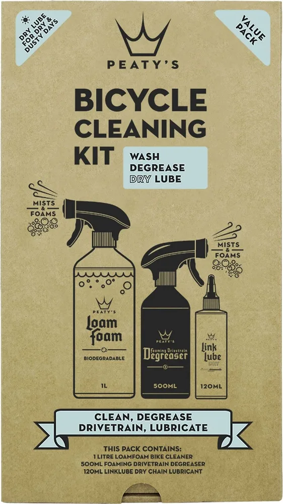 Darčekové balenie Peaty's Wash Degrease Lubricate (Dry)