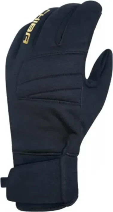 Chiba Zimné cyklistické rukavice Classic BLACK/GOLD L, Čierna