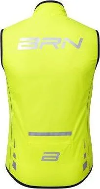 Cyklistická vesta BRN AN5FG, reflex.zelená, veľ S, bez rukávov